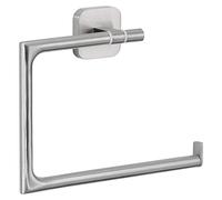 tesa ESTEETIC - Toallero Adhesivo de Anillo - Montaje sin Taladrar - Alta Fuerza de Fijación con Tecnología Power.Kit - 154 x 185 x 45 mm - Acero Inoxidable