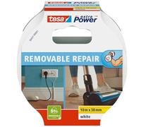 tesa extra Power Eco Repair Cinta de tela - Blanca - 10 m x 38 mm | Cinta de reparación ecológica - Gran fijación y resistencia al desgarro - Para montar, reparar y sellar