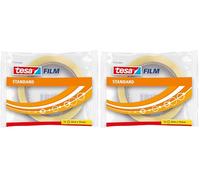 tesa film standard, Cinta Adhesiva Multiuso Transparente para el Hogar, la Oficina y la Escuela, 66 m x 19 mm, 1 Pieza (Paquete de 2)