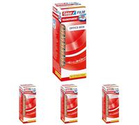 tesa film transparente, Cinta Autoadhesiva Resistente al Paso del Tiempo y al Rompimiento, Cinta de Oficina con Fuerte Adhesión, 33 m x 15 mm, 10 Piezas (Paquete de 4)