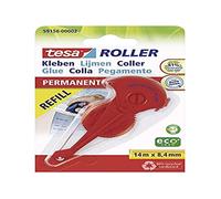tesa GLUE ROLLER Permanent - Cartucho de recambio - 14 m x 8,4 mm | Cartucho de recambio adhesivo - Recarga rápida y sin disolventes - Para papel, cartón y fotos en oficina y hogar