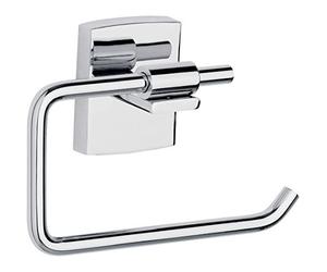 tesa Hukk Portarrollos, de metal cromado brillante, autoadhesivo, tecnología de montaje adhesiva, 95 x 142 x 47 mm