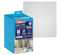 tesa INSECT STOP 2-in-1 Pollen and Fly Screen Premium - corte a medida, protección transparente contra polen, cinta autoadhesiva, antracita - 120 x 240 cm