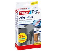 tesa® Insect Stop ALU Comfort, Kit Adaptador para Mosquitera de Puertas y Ventanas, Adaptadores para Marcos, Montaje sin Perforar ni Atornillar, 5.7 x 11 x 21 cm, Blanco