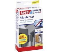 tesa® Insect Stop ALU Comfort, Kit Adaptador para Mosquitera de Puertas y Ventanas, Adaptadores para Marcos, Montaje sin Perforar ni Atornillar, 5.7 x 11 x 21 cm, Gris Antracita