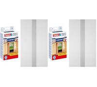 tesa Insect Stop Comfort - Mosquitera Adhesiva para Puertas - Malla Flexible Anti Insectos para Puertas de Balcón y Patios - Sistema Easy-On/Easy-Off - Gris Antracita (Paquete de 2)