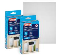 tesa Insect Stop Malla Mosquitera STANDARD para Ventanas - Paquete de 2 - Mosquitera Autoadhesiva - Recortable al Tamaño Deseado - Gris Antracita, 2x 150 cm x 180 cm