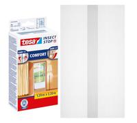 tesa INSECT STOP H&L Fly Screen Premium for Doors - mosquitera para puerta con cinta autoadhesiva, removible, blanco - 120 x 220 cm