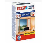 tesa INSECT STOP H&L Fly Screen Premium for Windows - mosquitera con cinta fuerte, removible sin residuos, corte a medida - 130 x 150 cm - antracita (transparente)