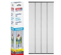 tesa Insect Stop Cortinas STANDARD para Puertas - Mosquitera de 4 Piezas con Cinta Adhesiva de Gancho y Bucle - Sin Necesidad de Taladrar - Gris Antracita, 120 cm x 250 cm