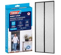 tesa® Insect Stop - Cortina Mosquitera Magnética con Cierre Automático - Malla Protectora Contra Insectos para Puertas de Balcón y de Patio - Fácil Instalación sin Taladrar -2.1 m x 0.9 m