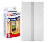 tesa Insect Stop Malla Mosquitera COMFORT para Puertas - Malla Mosquitera con Cierre de Gancho y Bucle - Gris Antracita ( 2 x 65 cm ) 120 cm x 250 cm