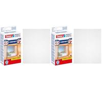 tesa Insect Stop Malla Mosquitera COMFORT para Ventanas - Mosquitera Autoadhesiva con Cierre de Gancho y Bucle - Tela Antimosquitos - Blanca, 130 cm x 150 cm (Paquete de 2)