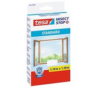 tesa Insect Stop Malla Mosquitera STANDARD para Ventanas - Mosquitera Autoadhesiva - Recortable al Tamaño Deseado - Blanca, 110 cm x 130 cm