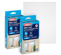 tesa INSECT STOP Mosquitera gancho-bucle - 150 x 180 cm - Blanco | Mosquitera recortable para ventanas - montaje sin taladro, cinta autoadhesiva de gancho y bucle - lavable
