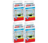 tesa® Insect Stop Standard Mosquitera para ventanas, protección contra insectos recortable, protección contra mosquitos sin agujeros, red antimoscas, antracita, 130 cm x 150 cm (4)