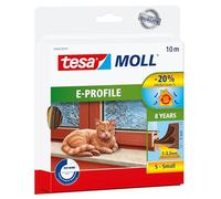 tesa INSULATION S Cinta de sellado - 10 m x 9 mm x 4 mm - Marrón | Junta de goma autoadhesiva para aislar ventanas y puertas - protección contra el frío, el calor, el ruido y la humedad