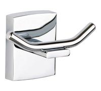 tesa Klaam Perchas de baño para albornoces, de metal cromado brillante, autoadhesivas, tecnología de montaje adhesiva, 61 x 96 x 47 mm