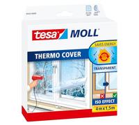 tesa Lámina aislante para ventanas (4 x 1,5 m, incluye material de fijación), transparente