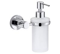 tesa Loxx Dispensador de jabón, metal brillante cromado, autoadhesivo, tecnología adhesiva de montaje, 170 x 127 x 107 mm