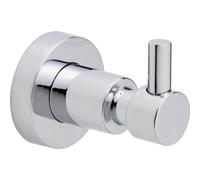 tesa Loxx Percha de pared para baño, metal brillante cromado, autoadhesiva, tecnología adhesiva de montaje, 55 x 50 x 68 mm