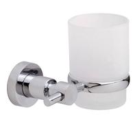 tesa Loxx Soporte para cepillo de dientes, metal cromado brillante, autoadhesivo, tecnología adhesiva de montaje, 95 x 130 x 100 mm