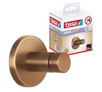 tesa Gancho autoadhesivo MOON para toallas – Metal PVD cepillado bronce, sin taladrar 37×37×36 mm