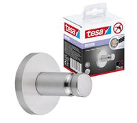 tesa Moon Percha de toallas moderna, apariencia de acero inoxidable, autoadhesiva, tecnología de montaje adhesiva, 36 x 36 x 36 mm