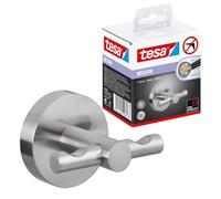 tesa Moon Percha impermeable, apariencia de acero inoxidable, autoadhesiva, tecnología de montaje adhesiva, 50 x 65 x 35 mm