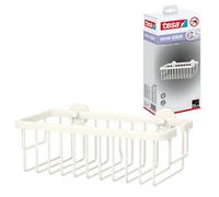 tesa® MOON WHITE Cesta para Ducha, Blanco Mate, Un Solo Nivel