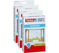 Tesa - Mosquitera estándar para ventana (1,3 m x 1,5 mm), color negro