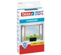 tesa Mosquitera para ventana, calidad estándar, color antracita, transparente, 1,1 m x 1,3 m