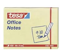 tesa Office Notes notas adhesivas - 100 hojas - 10 x 7,5 cm - amarillo | Notas adhesivas en amarillo claro - para oficina y hogar - gran adherencia y fáciles de despegar