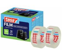 tesa Portarrollos Easy Cut Smart2 Rol, Negro, 33 m x 19 mm | Dispensador de sobremesa con 2 rollos de 33 m x 19 mm - Base antideslizante para una sujeción segura