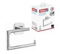 tesa Portarrollos para papel higiénico Elegaant, autoadhesivo, metal cromado, elegante diseño