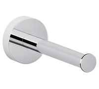 tesa Portarrollos para Rollo de Repuesto Smooz, Soporte de Papel Higiénico Cromado e Inoxidable para Montar sin Taladrar, Impermeable, Incluye Solución Adhesiva de Montaje