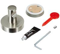 tesa Powerbutton - Gancho Adhesivo Redondo - Montaje sin Taladrar - Fijación Extrafuerte con soporte hasta 8 kg - Tecnología Powerbutton - 48 x 49 x 49 mm - Mate