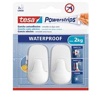 Tesa Powerstrips - Ganchos de Plástico Grandes + Tiras, Blanco