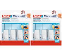 tesa powerstrips ganchos S rectangular blanco (Paquete de 2)