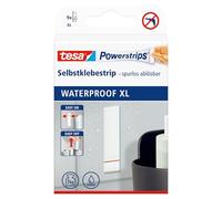 tesa Powerstrips® Tiras impermeables XL - Tiras adhesivas de doble cara impermeables para cocina y baño, hasta 3 kg de potencia de retención - 1 x 9 tiras