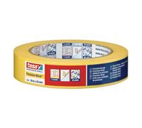 tesa Precision 4334 Plus - Cinta de carrocero profesional con respaldo de papel extrafino para enmascarar y cubrir especialmente precisos, color amarillo, 50 m x 38 mm