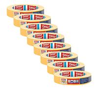 tesa Precision 4344 - Cinta de carrocero profesional (8 unidades, 50 m x 19 mm), color naranja