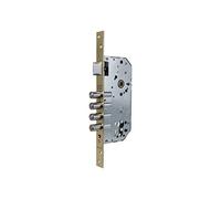 TESA R100B5SCE Cerradura Monopunto de Seguridad, Acero Esmaltado, Entrada 50 mm, Sin Cilindro, Escudo E300L, 4 Bulones