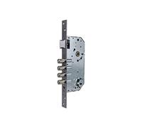TESA R200B6SCAI Cerradura de seguridad monopunto R200B, 4 bulones y picaporte, sin cilindro, entrada 60 mm, escudo E700L, acabado acero inoxidable