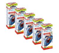 tesa Roller ecoLogo Pegamento en Cinta Permanente Ambidiestro en Paquete de 5 - Rodillo Adhesivo Ecológico con Cinta PET Resistente al Rompimiento - 8.5 m x 8.4 mm