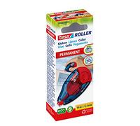 Tesa Roller ecoLogo Pegamento en Cinta Permanente, Rodillo Adhesivo Recargable con Cinta Doble Cara Resistente al Rompimiento, Sin Disolventes, 14 m x 8.4 mm