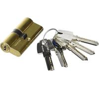 Tesa Seguridad T60 - Cilindro de llave plana reversible, Latonado, 30x30 mm