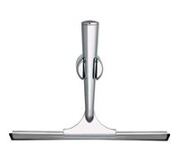 tesa SPAA - Limpiacristales para Ducha con Soporte para Pared - Montaje sin Taladrar - Alta Fuerza de Fijación con Tecnología Power.Kit - 175 x 239 x 55 mm - Cromado
