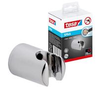 tesa SPAA Soporte para cabezal de ducha - 40 x 40 x 58 mm | Soporte para ducha de mano sin taladrar - Inoxidable - Adhesivo incluido