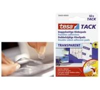 Tesa Tack almohadillas adhesivas, transparente, es adhesiva en ambos lados